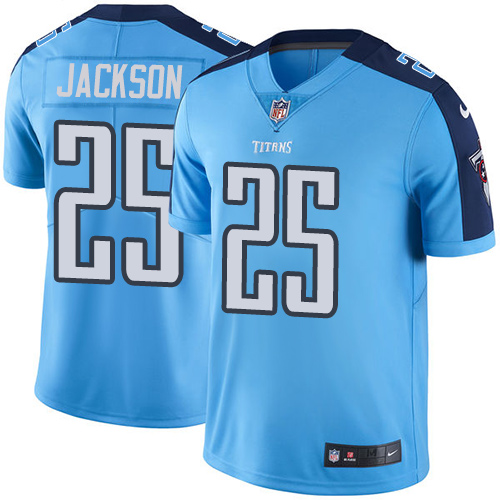 Nike Titans #25 Adoree' Jackson Light Blue Men's Stitched NFL Limited Rush Jersey - Click Image to Close